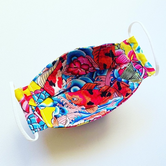 NEW Handmade Yellow Dragon Print 3D Face Mask - Picture 5 of 6